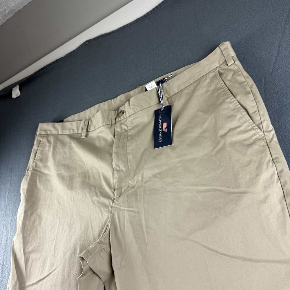 Vineyard Vines Pants Men's 50x30 Beige Breaker Golf Stretch Chino Flat Big NEW
